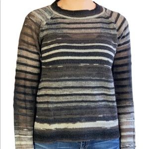 A.L.C. very light sheer wool stripped sweater
